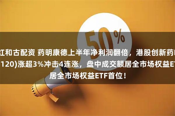红和古配资 药明康德上半年净利润翻倍，港股创新药ETF(513120)涨超3%冲击4连涨，盘中成交额居全市场权益ETF首位！